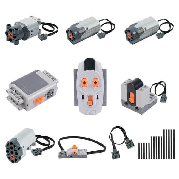 Technic Motor Set, 25 Pieces Power Feature Kit Battery Powered Remote Control Receiver Set, Includes 1L/2M/1 Servo Motors 25 st
