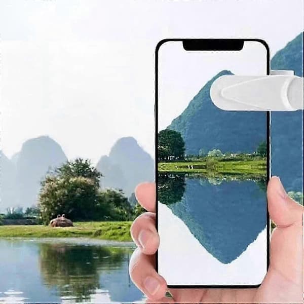 Smartphone Kamera Spejl Clip Sæt, Telefon Selfie Reflektor til Bedre Billeder black with remote