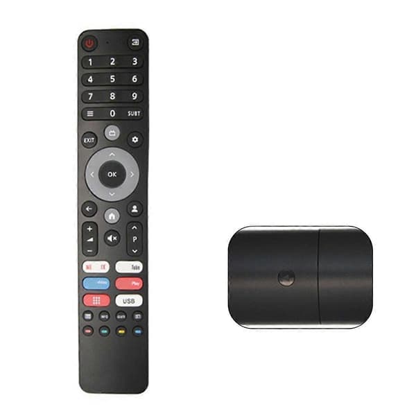 2 pcs Universal Smart TV Remote Controls for DEXP, Viomi, CHIQCJY Black
