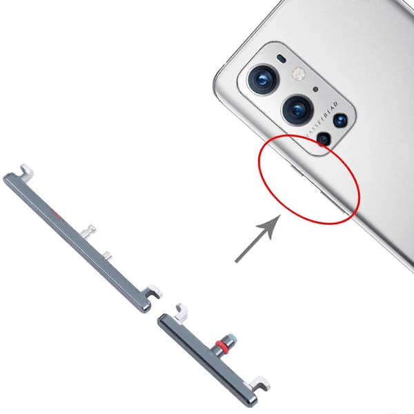 For OnePlus 9 Pro KOMPATIBEL strømknapp og volumkontrollknapp Black