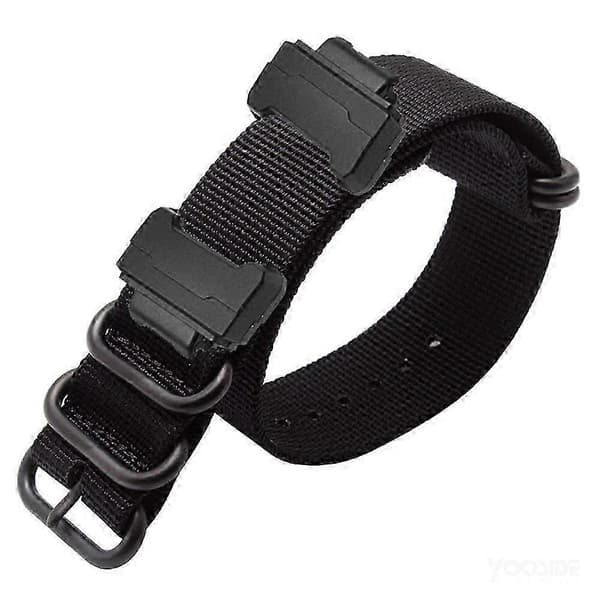 Nylon urrem til Casio G-SHOCK med spænde i rustfrit stål black