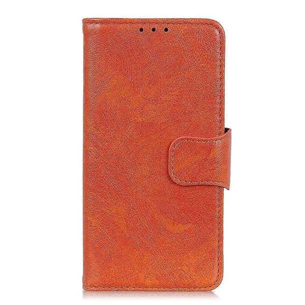 Nappa tekstur læderetui til iPhone 14CJY Orange
