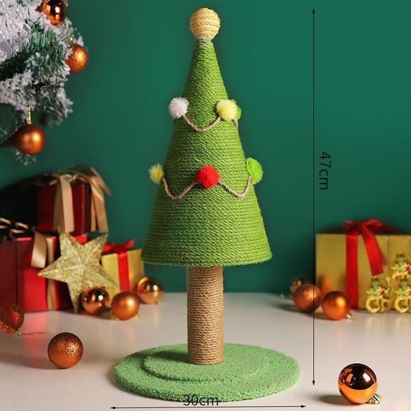 Cat Scratching Post Pine Cedar Tree Christmas Tree for Adult Large Cats Scratching Post Cute Toy Kitten Sisal Scratching Post