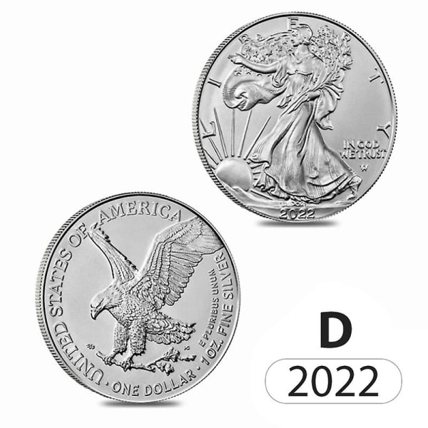 Guldpläterade samlarobjekt stater Frihetsgudinnan Souvenir Usa Coin Collection Gift wings silver