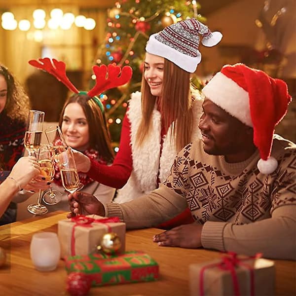2-pack Adult Santa Hats