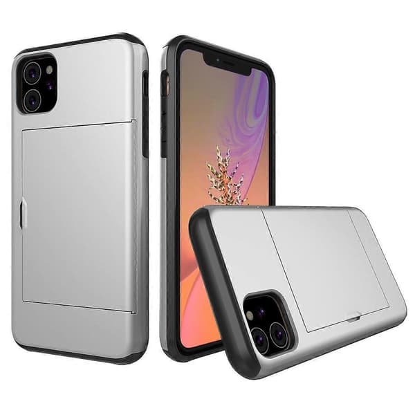 För iPhone 11 Stötsäkert Robust Pansarskyddsfodral med Kortplats for iPhone 11