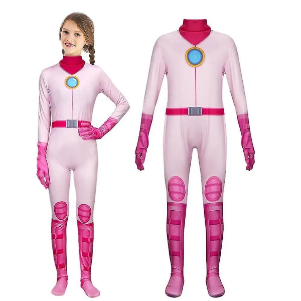 Spelrollspel Peach Prinsessklänning för Flickor Daisy Rosalina Cosplay Kostym Comic Con Barn Peach Bollklänning Halloweenfest Robe