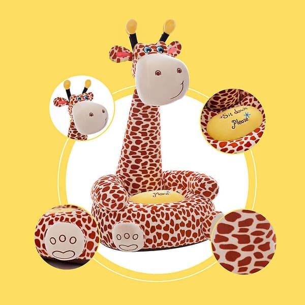 Pehmustettu sohva lapsille joying-giraffe-green
