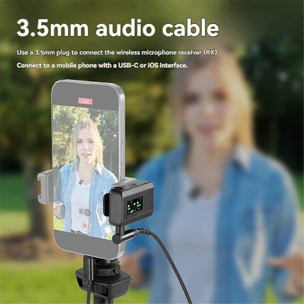 Lydkabel han til han TRS til USB C+TRS til interface Black