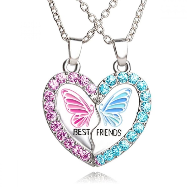 INF Heart puzzle necklace Friendship necklace 2-pack Silver Silver