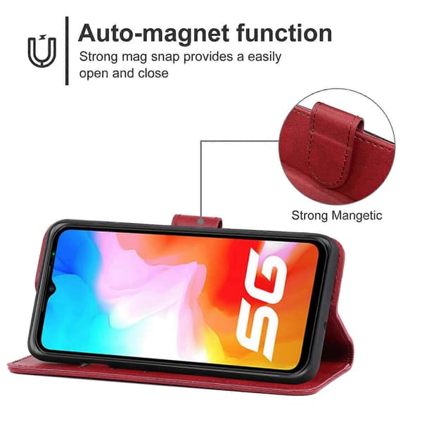 Læder telefoncover til Ulefone Armor 12 5G / 12S, CJY Red