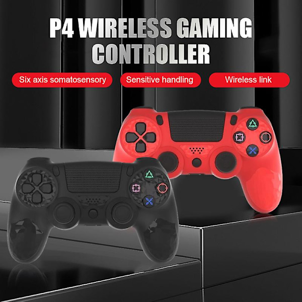 Den Nya För Ps4 Gamepad Scheme Stabiliserad P4 Kontroller Bluetooth 5.2 Trådlös Black