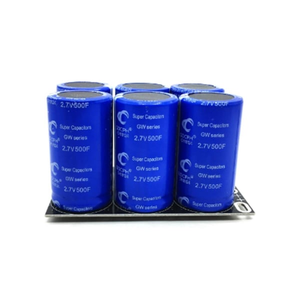Farad kondensator 2,7V 500F 6 stk/1 pakke, superkapasitans med beskyttelsesplate, bilkapasitet