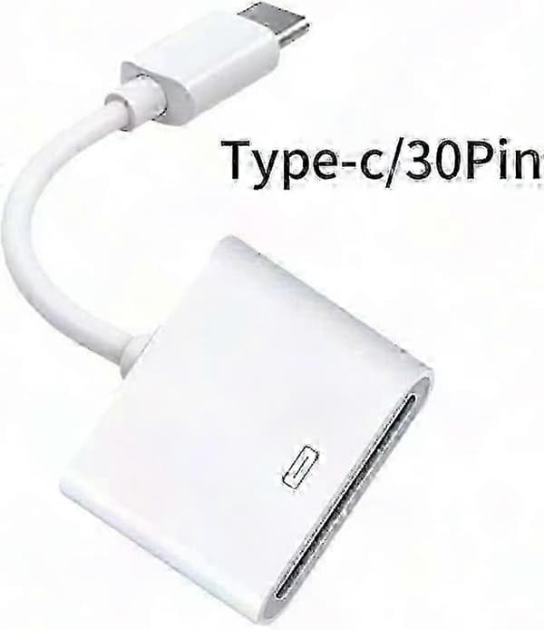 Apple 30-pin til USB-C-kabel for rask dataoverføring og lading, CJY