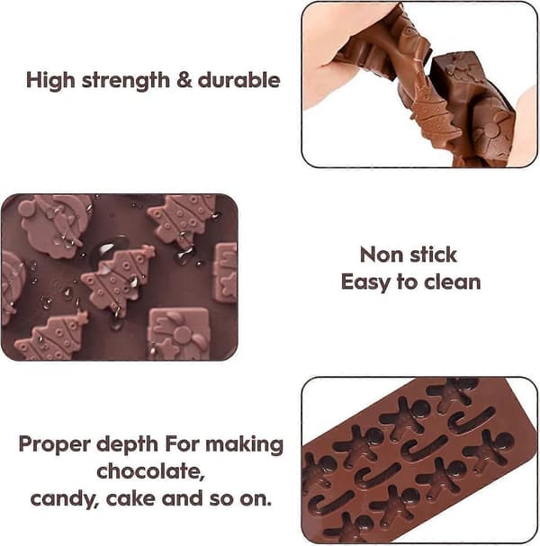 Joulu suklaamuotit, silikoniCJY