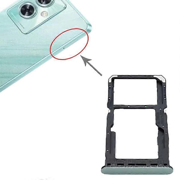 För OnePlus Nord N30 SE 5G CPH2605 SIM + SIM / Micro SD-kortfack Green