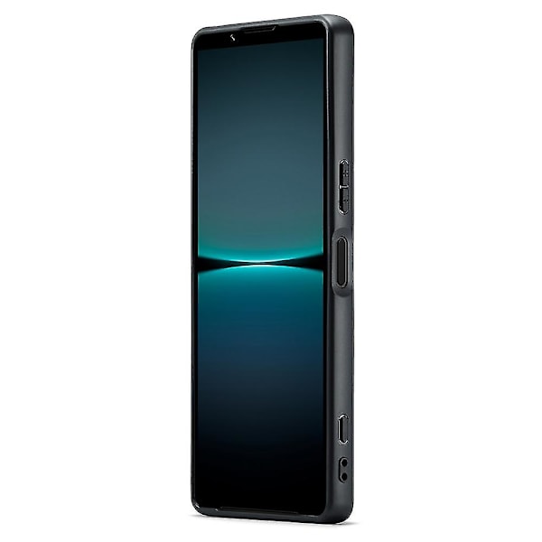 Skal för Sony Xperia 1 V Anti-scratch PU Läder+PC+TPU Telefonfodral Black