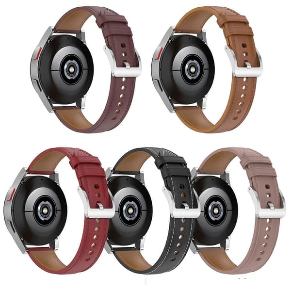 For Garmin Vivoactive 3 preget lærreim Red
