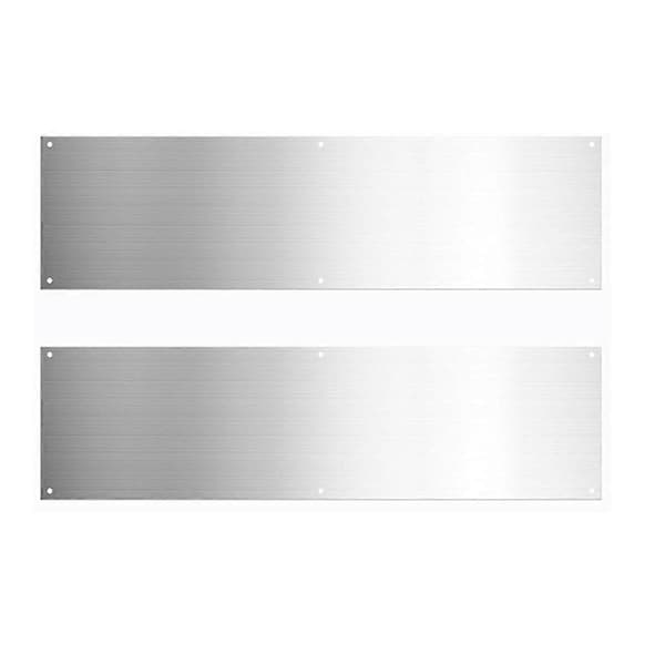 2 stykker aluminiumsparkeplade til yderdøre for at forhindre skader Silver