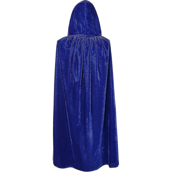 Sammetshuva Cape Unisex Halloween-mantel Devil Wizard Halloween Jul A blue 150cm