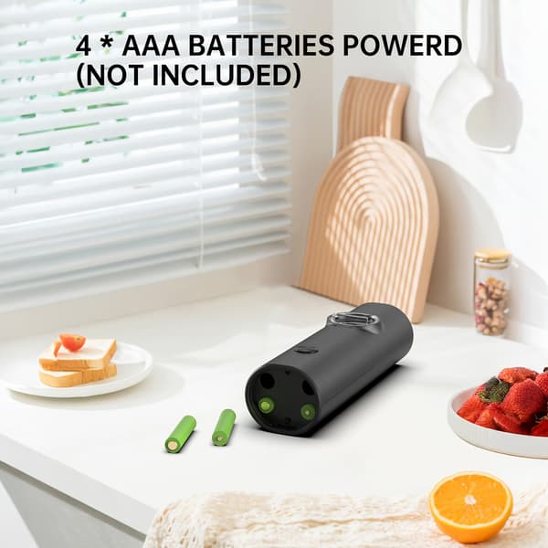 Elektrisk salt- och pepparkvarn, batteridriven, dubbelfack med LED 14B-1