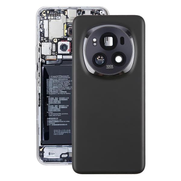 Bakdeksel til Honor Magic6 Pro med kameralinsebeskyttelse Black