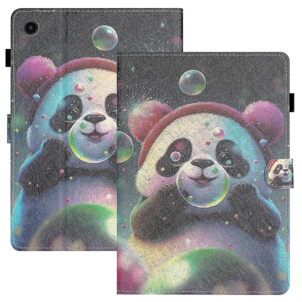 For Samsung Galaxy Tab A8 10.5 X205/X200 beskyttende nettbrettetui PU-skinn flipdeksel Panda
