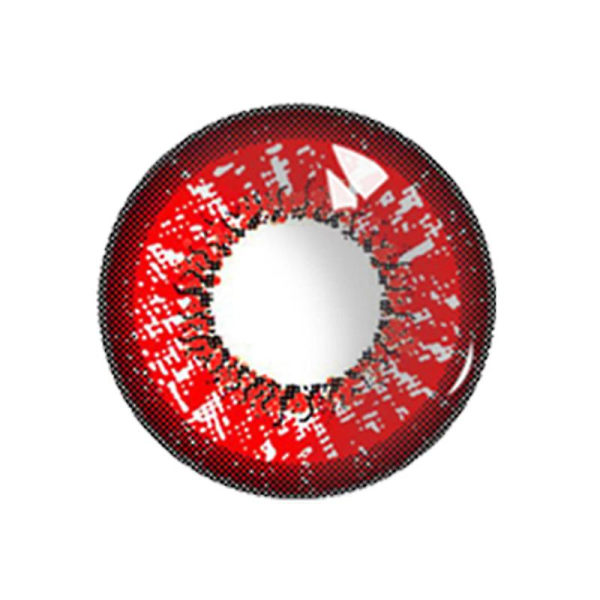 Ögonkontakter Linser Halloween Cosmetic Cosplay Vampire Colored Lens Grandiosa Red