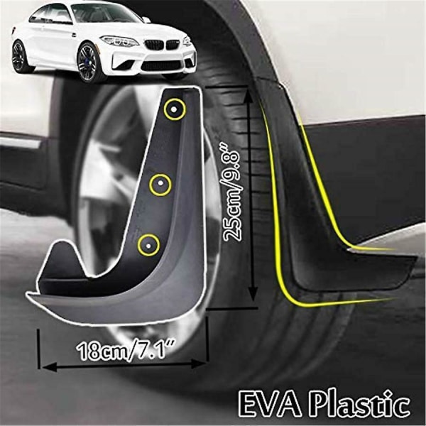 4 st Universal Mud Flaps Mudguards Stänkskydd för Bil SUV Sedan --