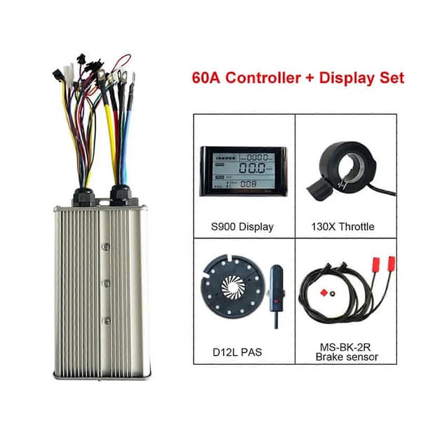 48V-72V 18 rør sinusbølge dobbelt tilstand controller til elektrisk cykel 3000W motorCJY Controller LED display