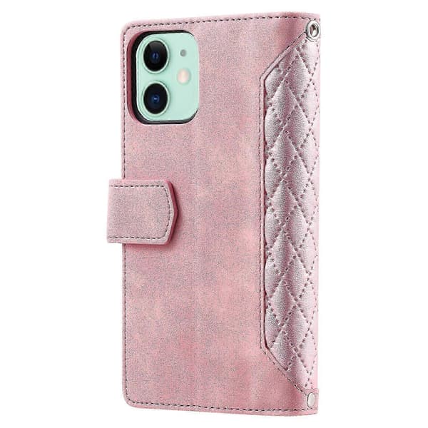 Etui til iPhone 11 Glidelåsdeksel med håndleddsstropp Lommeboketui Håndstropp... Black