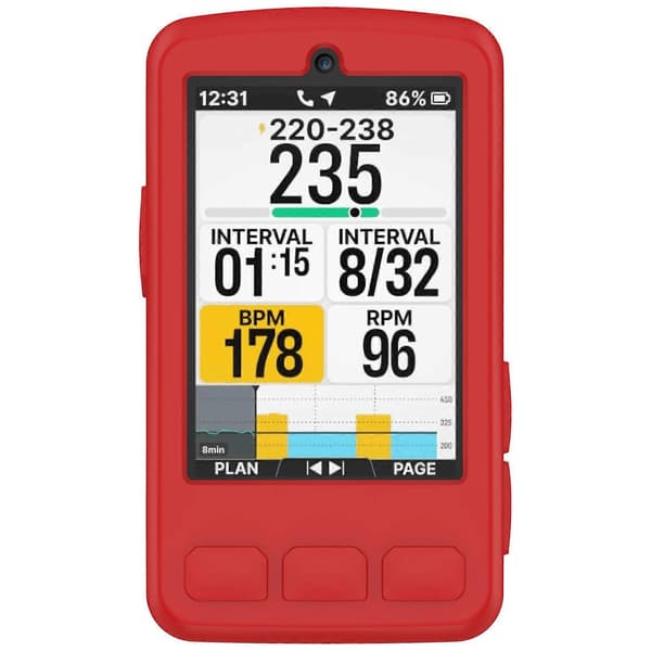 TKdaddy til Wahoo ELEMNT ROAM V3 / ROAM3 (WF156) Cykelcomputer Beskyttelsesetui Stopur Silikonecover Rød