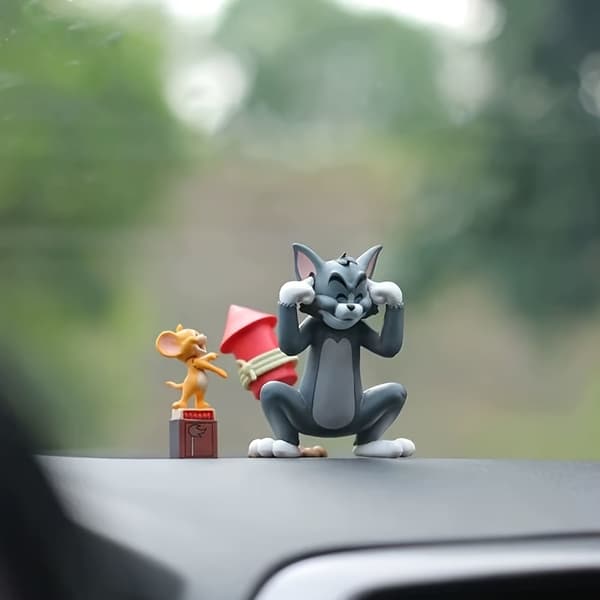 2 stk. Tom & Jerry PVC-bordpynt, Halloween-tema 2 Pieces