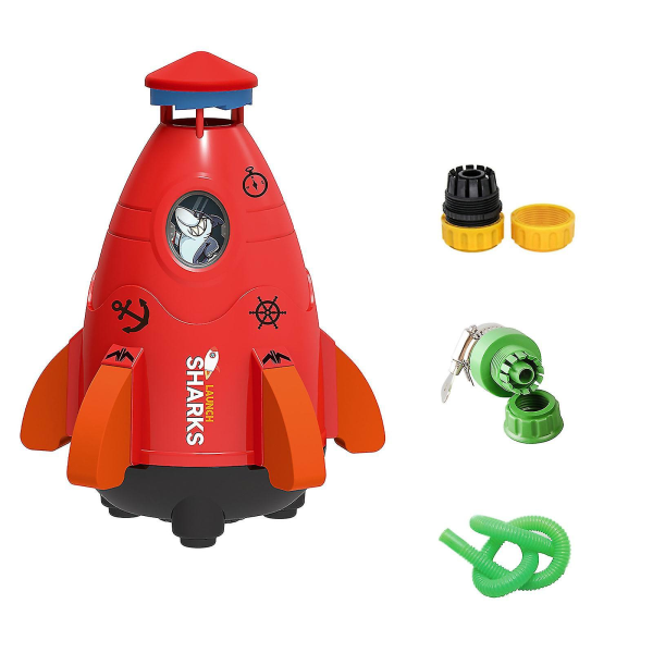 Summer Toy Outdoor Yard Raket Sprinkler, vattenspruta leksaker för barn 3 år och uppåt