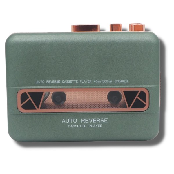 Kassettspelare - Klassisk Retro Walkman Band Kassettspelare - Automatisk uppspelning - Inklusive case och hörlurar