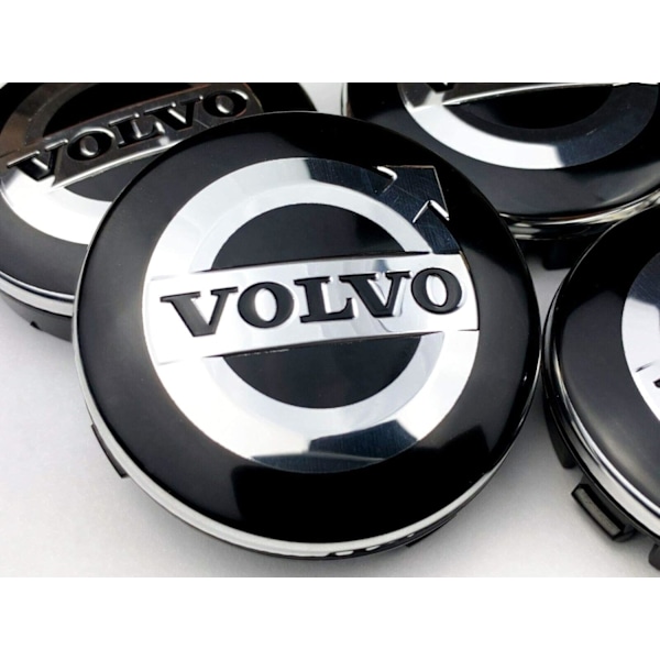 4 st 64MM Bilhjulsnavkapslar för Volvo V40 V60 V90 S60 S40 V70 XC70 XC60 XC90 Snygg Emblem Bil Exterör Tillbehör