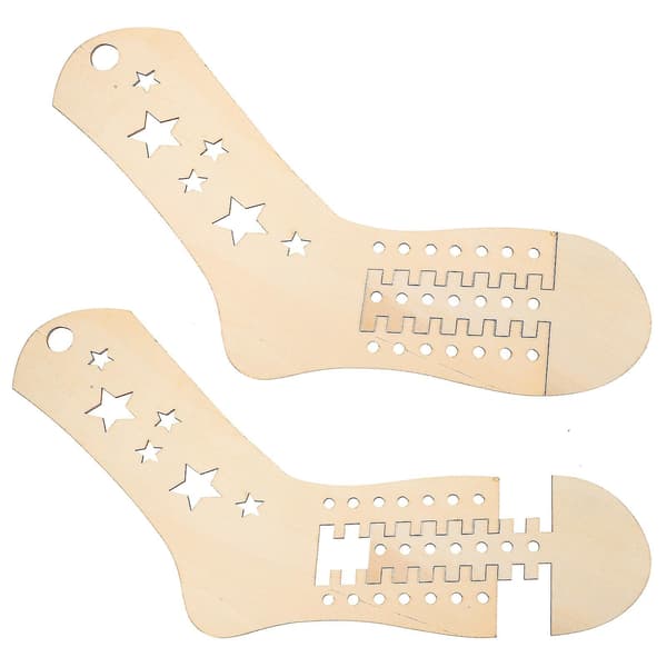 2 st Trä Sockblocker Stickning Sockblocker Virkning Sock Diy Stickformar