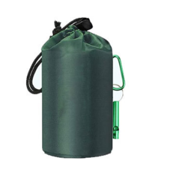 Hätäpussi pillillä, ultrakevyt vedenpitävä lämmin peitto retkeilyyn, vaellukseen, vihreä green 4pc