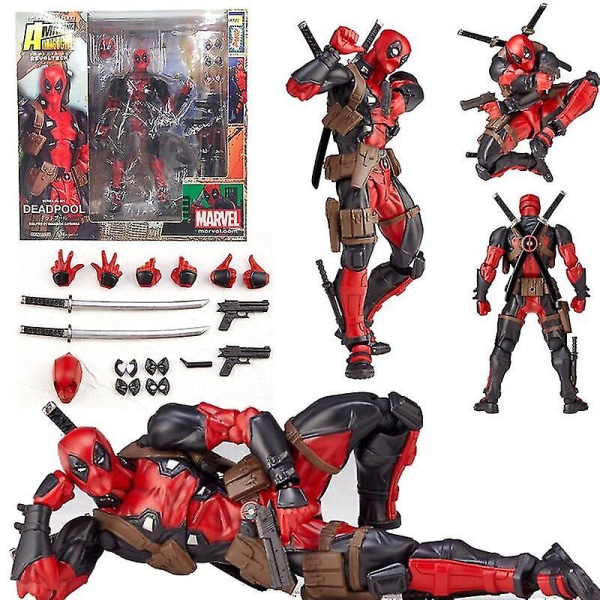 Marvel Legends X-men No.001 Deadpool Actionfigur Fantastisk Revoltech Kaiyodo Toy