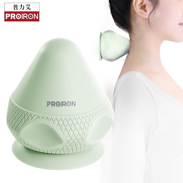 Handsfree Vibrerande Massageboll, Värme Triggerpunktsboll, Djupvävnadsmassage för Ryggmuskler, Lindring av Ömhet, Återhämtningsmassage Green