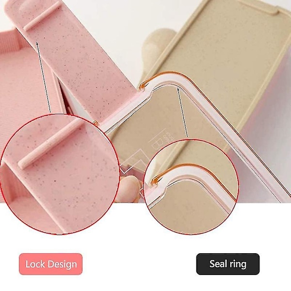 Japanilainen lounasrasia kolmiosainen vehnäolki ympäristöystävällinen lounasrasia ruokarasia beige