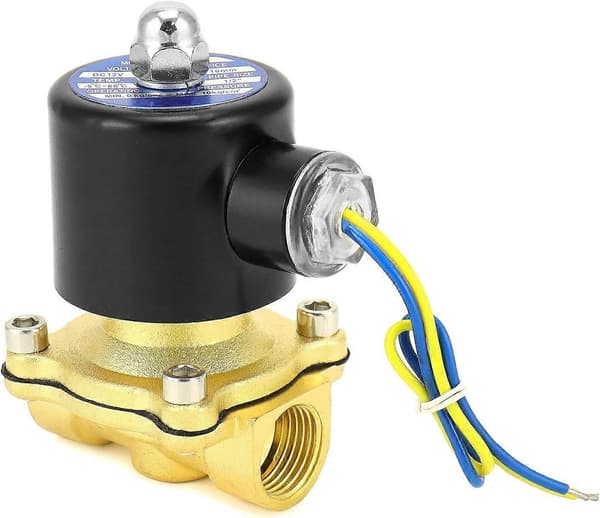 1/2\" NPT Messing Elektrisk Magnetventil 12V DC Normalt Lukket med Forsegling -