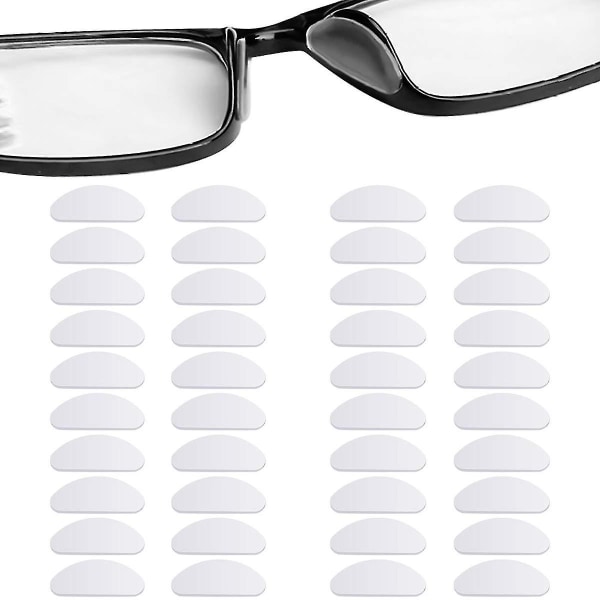 20 par silikon näskuddar för glasögon, stick on näskuddar, D Shape självhäftande näskuddar för glasögon