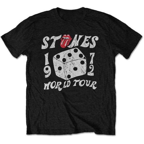 Rolling Stones Dice Tour '72 Eco-tee Vintage T-paita Xxxl
