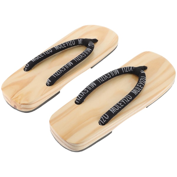 1 par japanska män trä traditionella kimono Geta sandaler träskor sandaler(43)