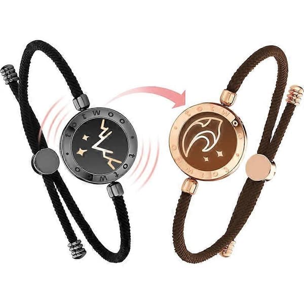 Langdistance Touch Armbånd til Par, Vibration og Lys til Kærestepar Armbånd Q2