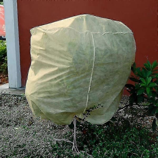 Vinterträdgårdsfleeceöverdrag med dragsko för växtskyddspåsar Beige M-80x100cm