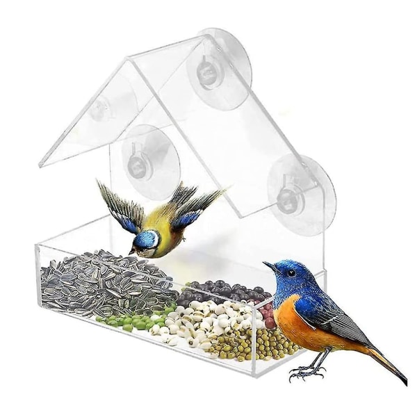 Bird Feeder Supplies Avtakbart gjennomsiktig stuevindu