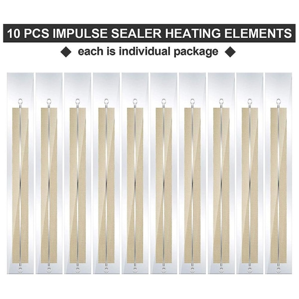 10 stycken Impulse Sealer Impulse Sealer Värmeservice Reservdelsreparationssats för -200