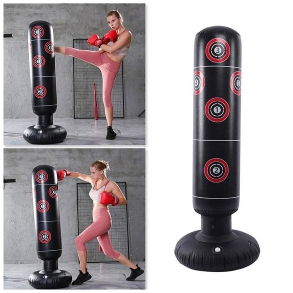 Boksestander Punching Bag, Fristående Oppustelig Punching Bag, Oppustelig Fristående Punching Bag 160cm Til Voksne Og Børn Boks T